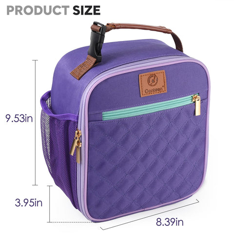 Genteen lunch bag side mesh pockets hold water bottles or umbrellas.