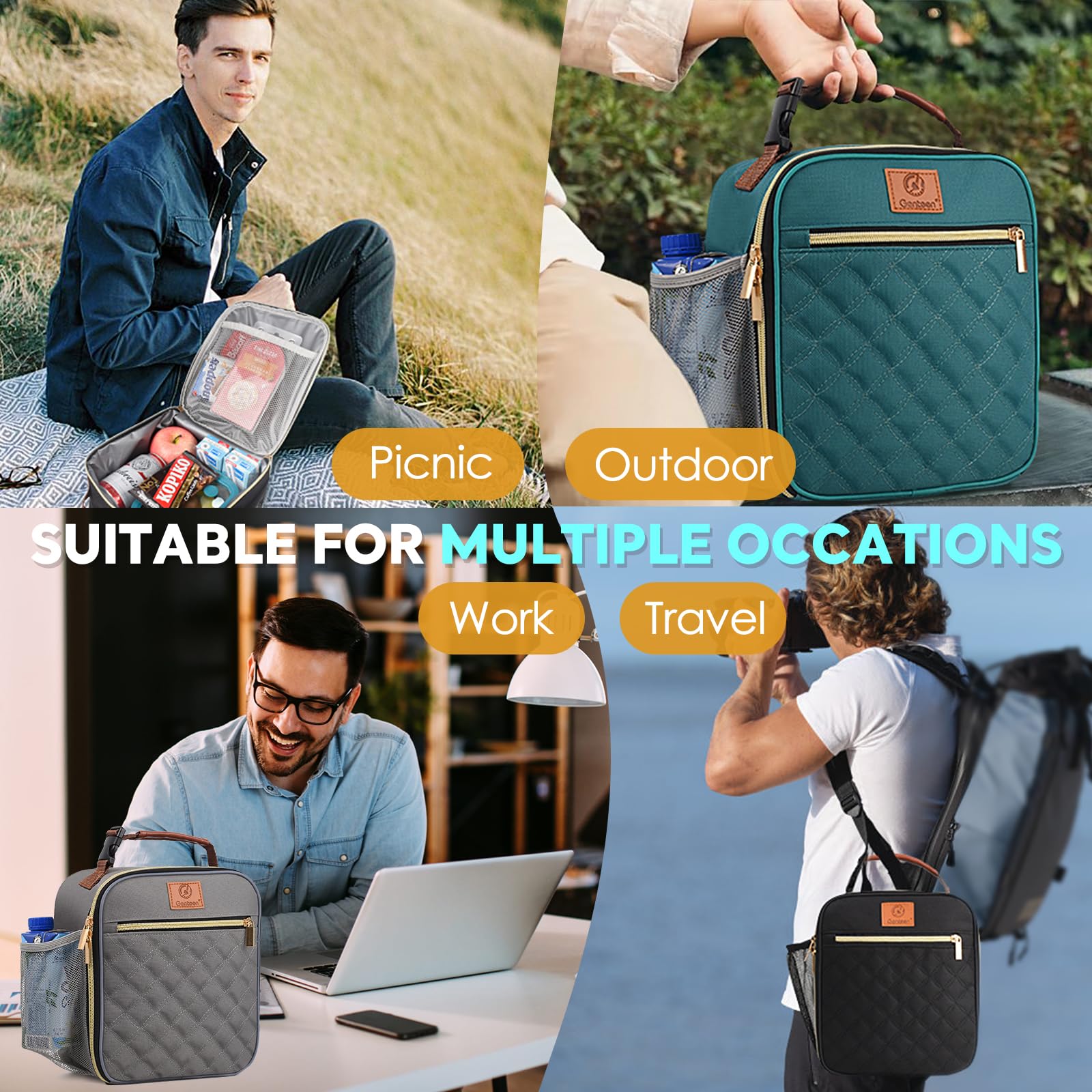 Genteen waterproof exterior helps keep contents dry during rain or spills.