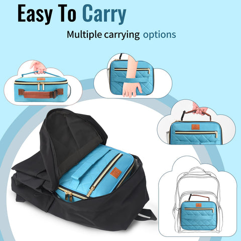 Genteen lunch box uses waterproof 600D fabric for durability.