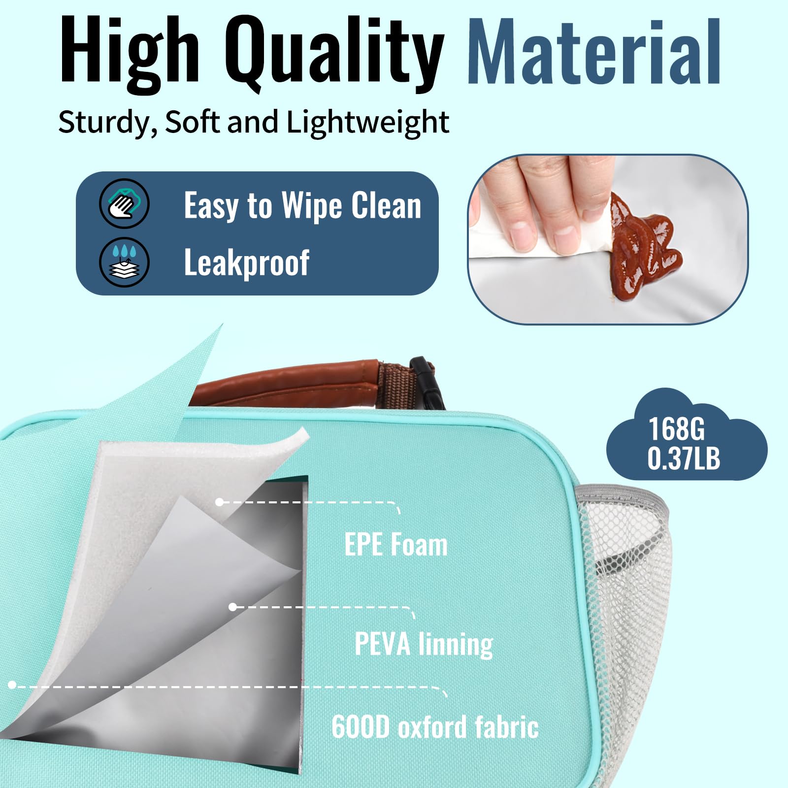 Waterproof fabric and sturdy zippers ensure reliable daily use.