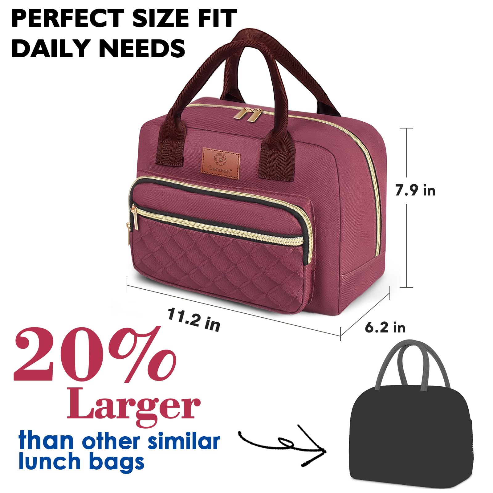 Genteen reusable cute lunch bag popular for daily use