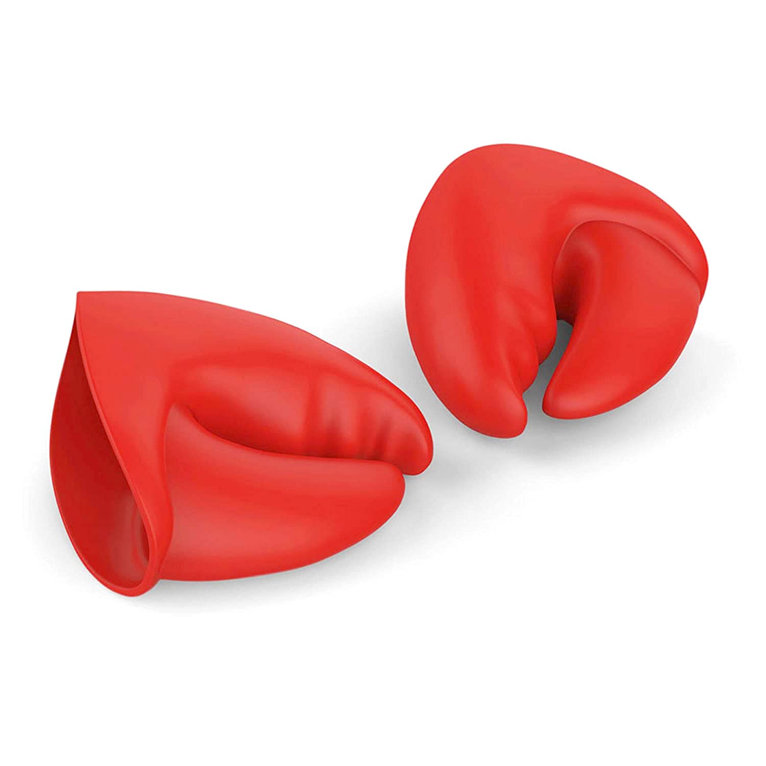 Genuine Fred silicone pinchers provide heat-safe grip for pots.