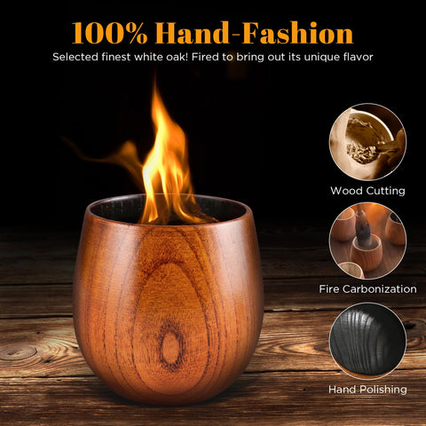 GENUINED hand-carved wood design shows natural grain and craft.