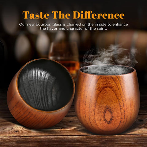 GENUINED smoked whiskey glass with a weighted base for stability.
