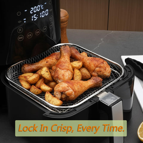 Geolinhome mesh baskets highlight even airflow for crispy results