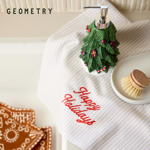 GEOMETRY Christmas Kitchen Towels multi-purpose use for drying, wiping, and polishing.