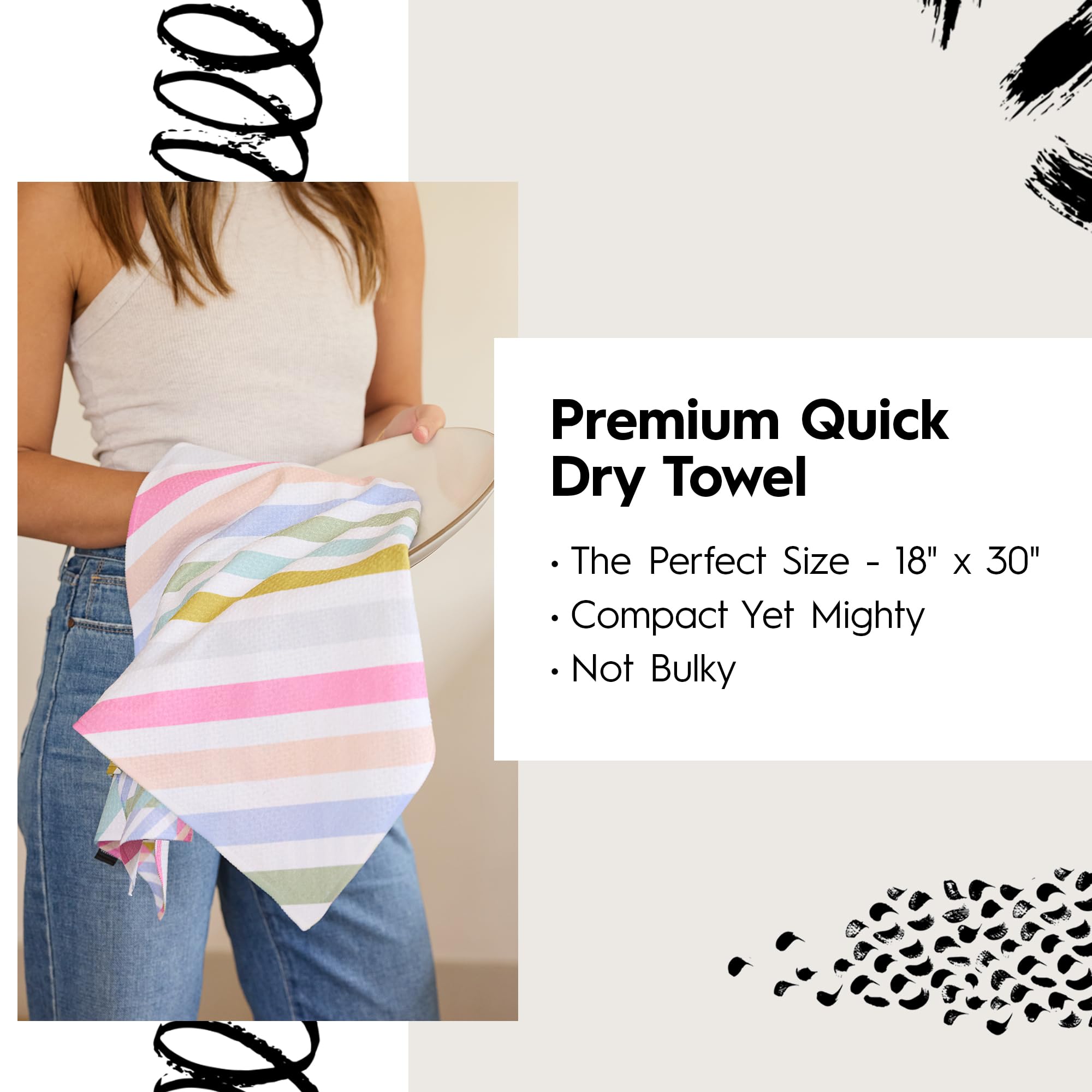 GEOMETRY two-pack towels offer reliable coverage for daily drying tasks