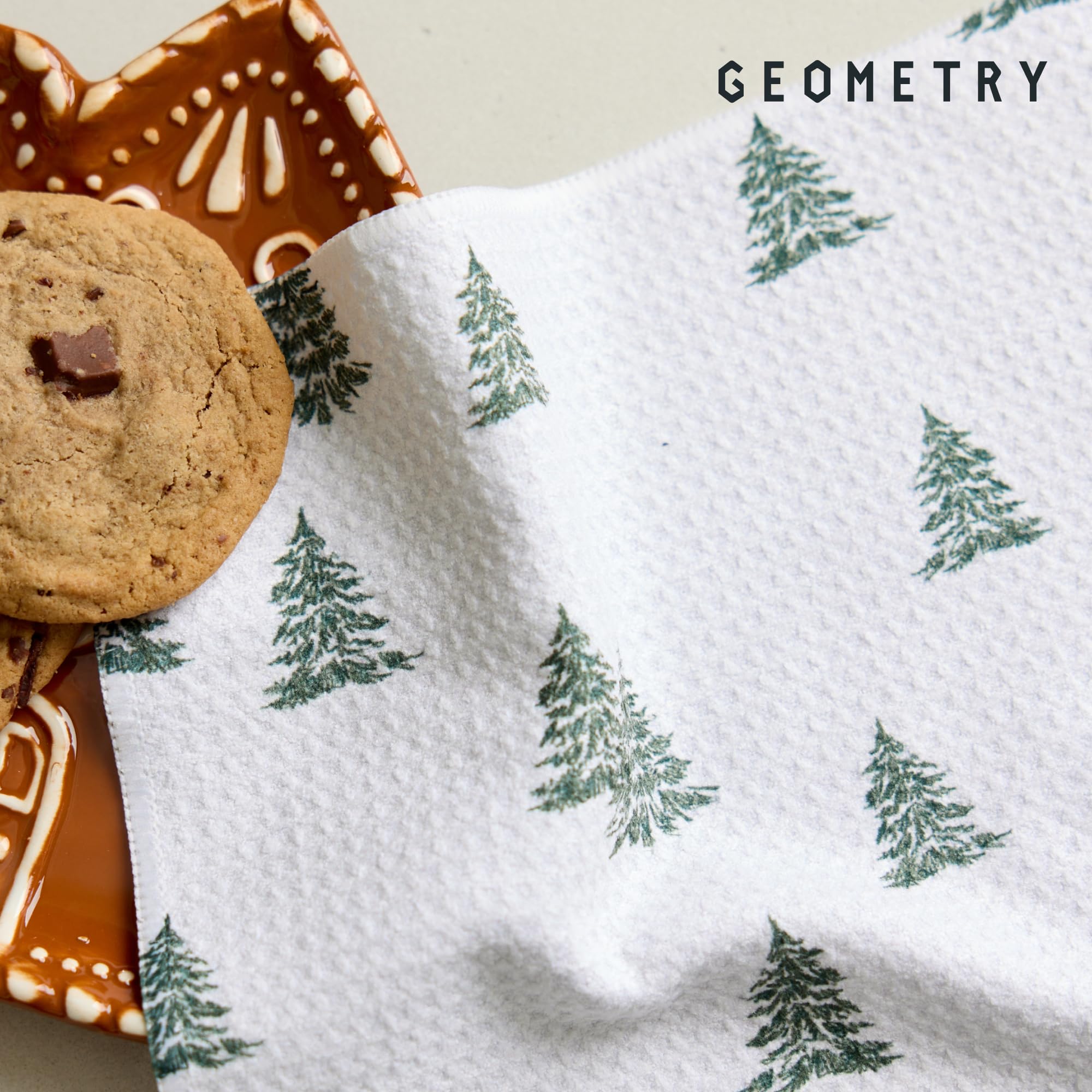 GEOMETRY Dish cloth shows 10x10 inch size reference
