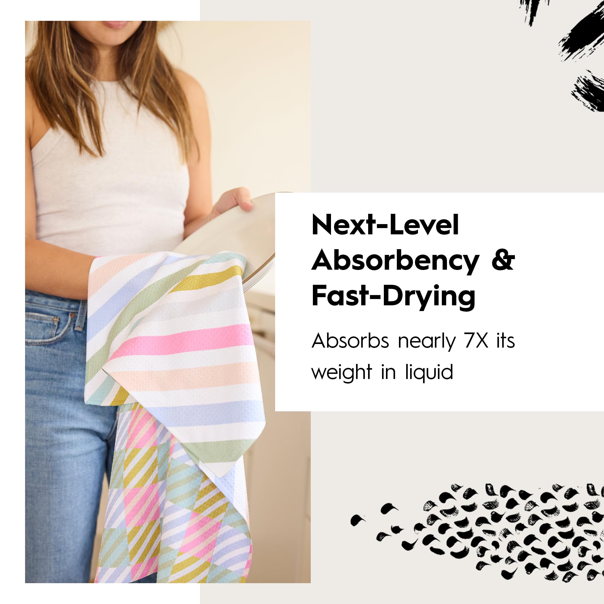 GEOMETRY geoweave fabric towel highlights enhanced drying surface for spills and counters