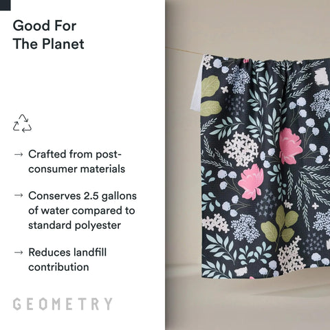 GEOMETRY 18x30 towels gently dry dishes without scratching.