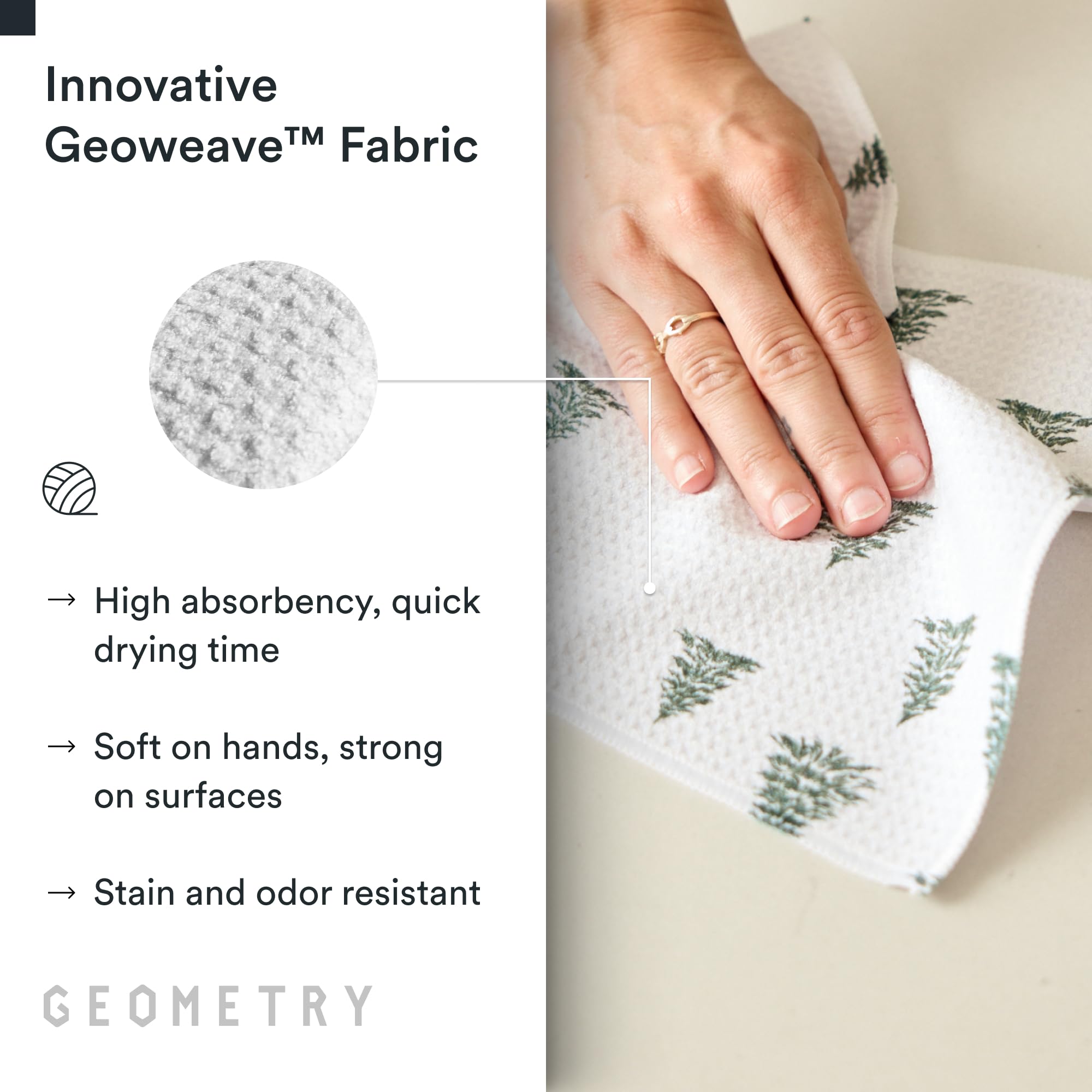 GEOMETRY Pine 3-pack on display highlights compact, space-saving design
