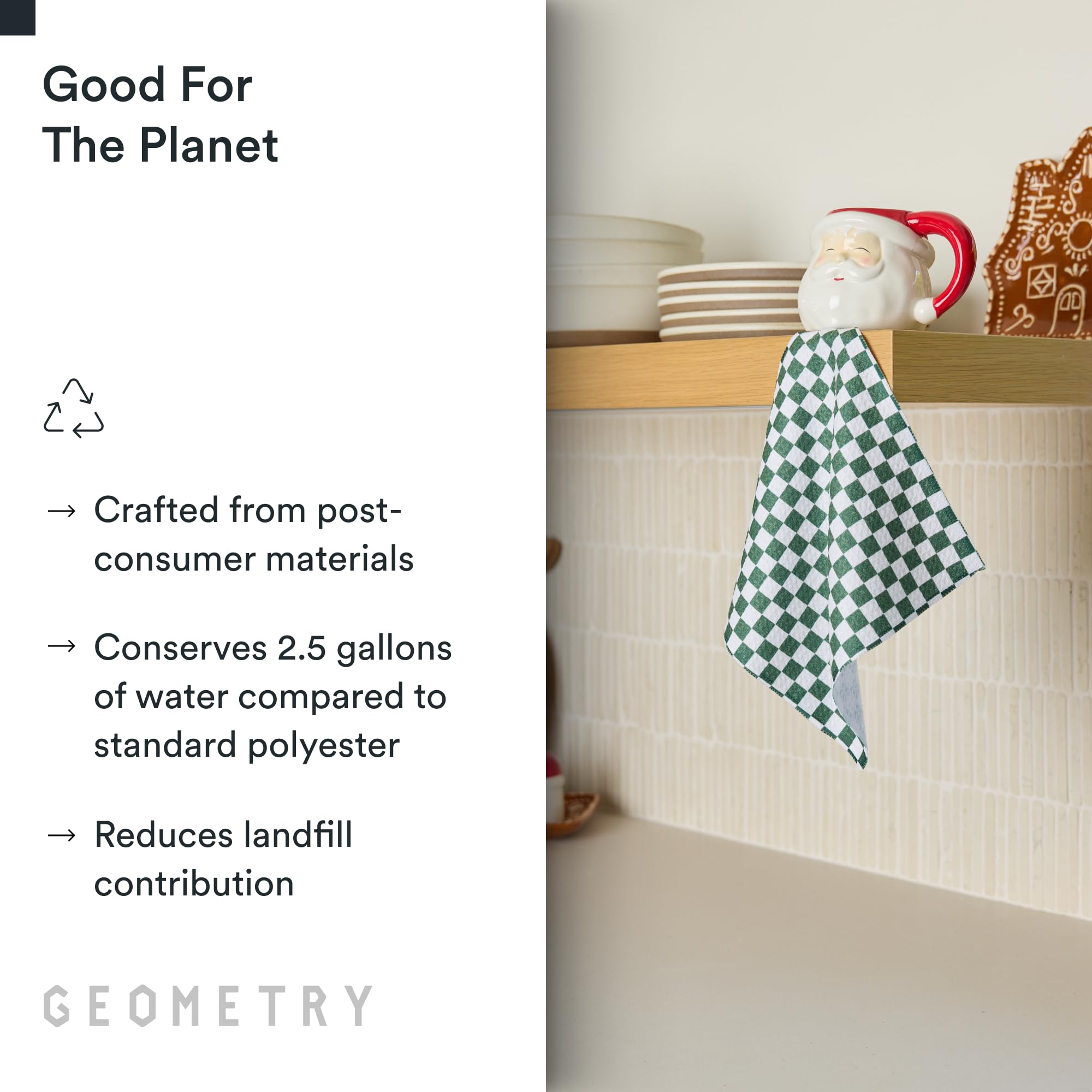 GEOMETRY Pine dish cloth drying on a rack after washing