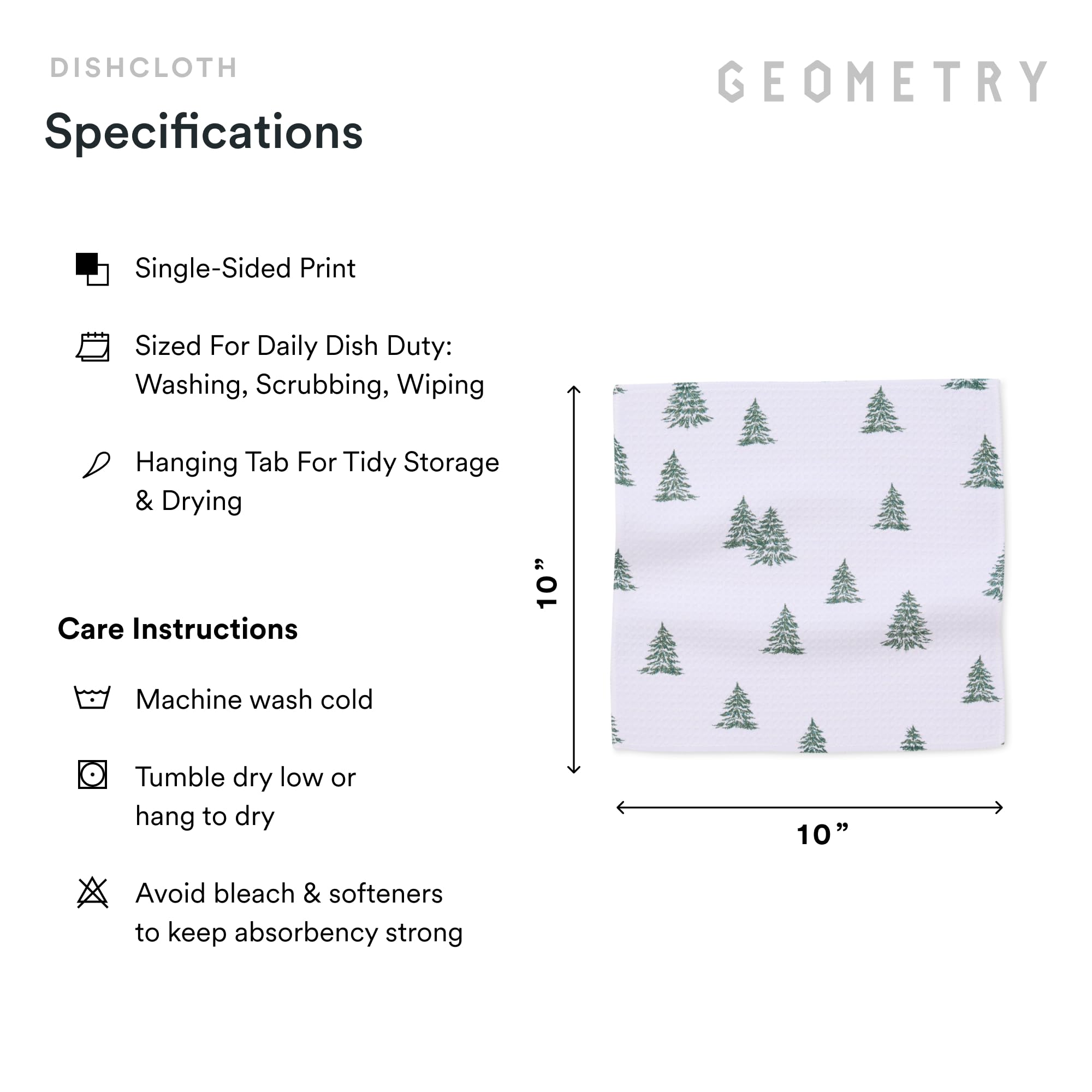 GEOMETRY Post-consumer materials tag on cloth emphasizes sustainability