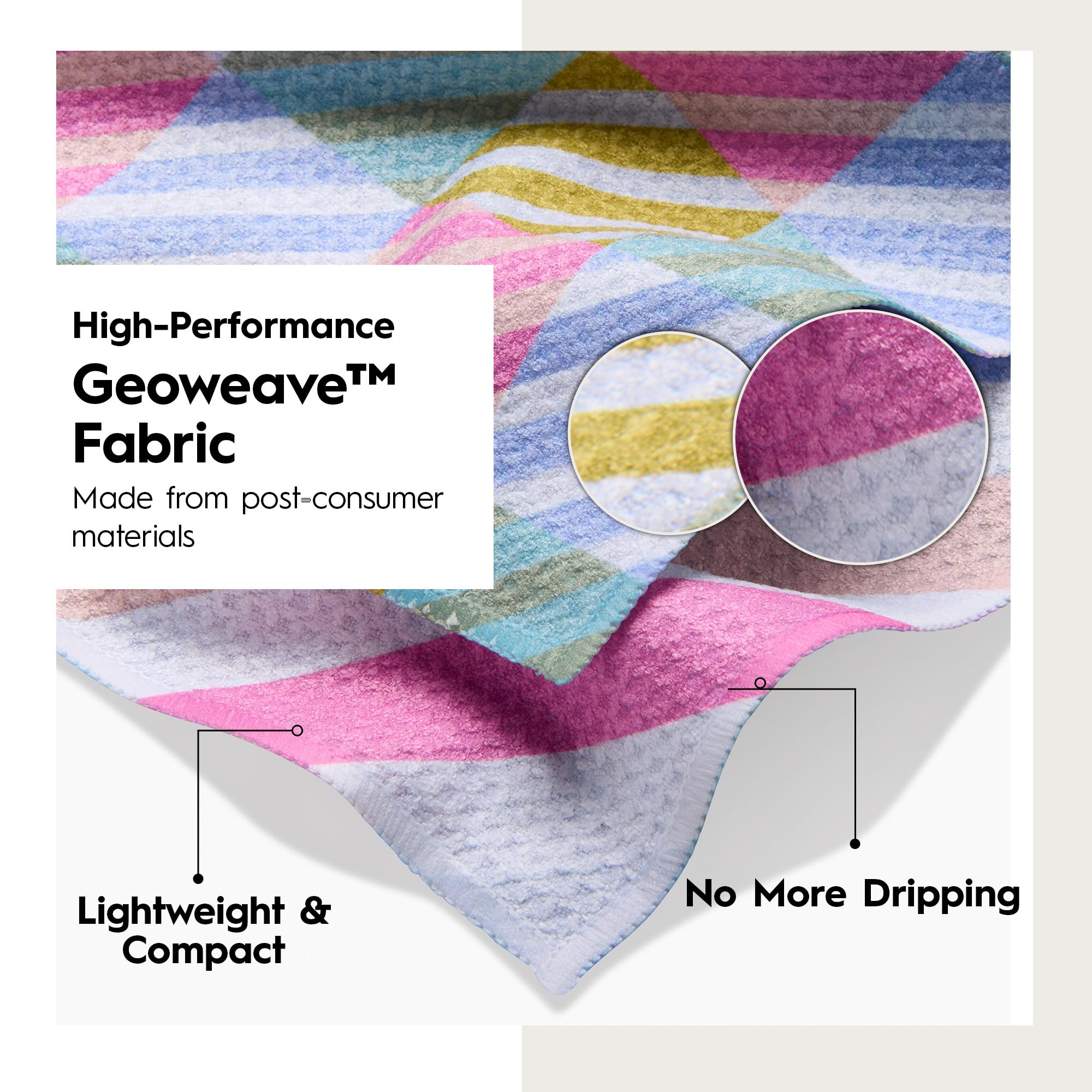 GEOMETRY Eco-materials Spring Kitchen Towel helps reduce waste while soft to the touch.