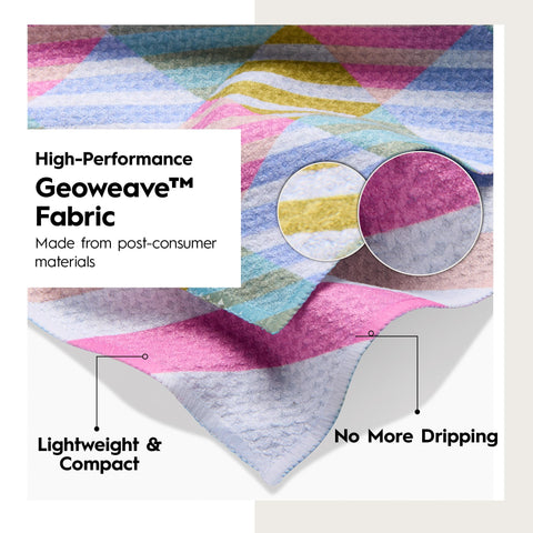 GEOMETRY Eco-materials Spring Kitchen Towel helps reduce waste while soft to the touch.