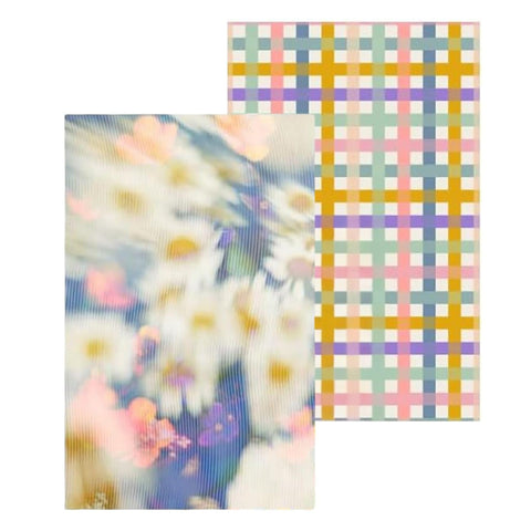 GEOMETRY spring kitchen towel in soft flora print for quick dish drying and gentle cleanup