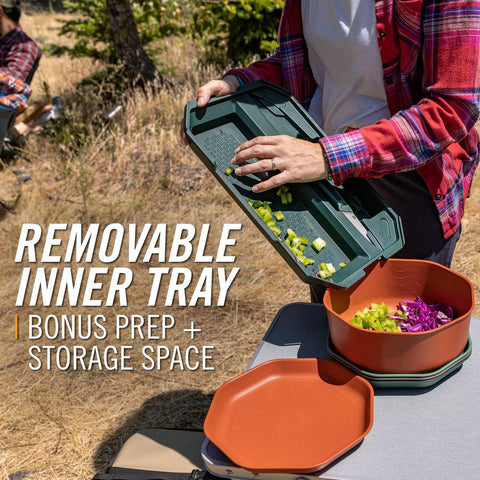 Gerber Gear ComplEAT camping kitchen setup ready for outdoor meals