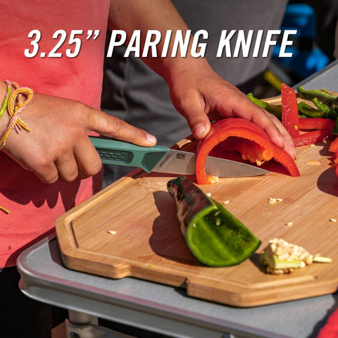 Gerber Gear ComplEAT juice grooves on board to catch liquids during chopping