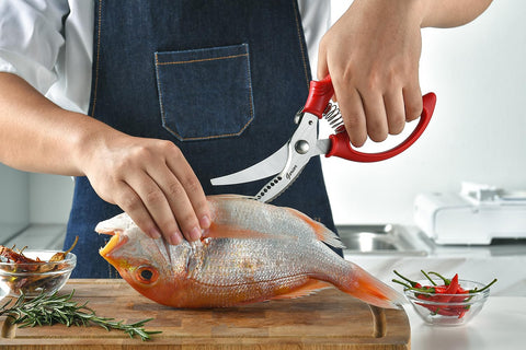 Gerior heavy duty poultry shears nine-point-six-inch blade length for efficient cutting