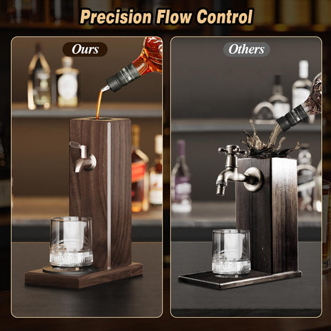 Gernshe man cave gift decor demonstrates a premium whiskey dispenser centerpiece.