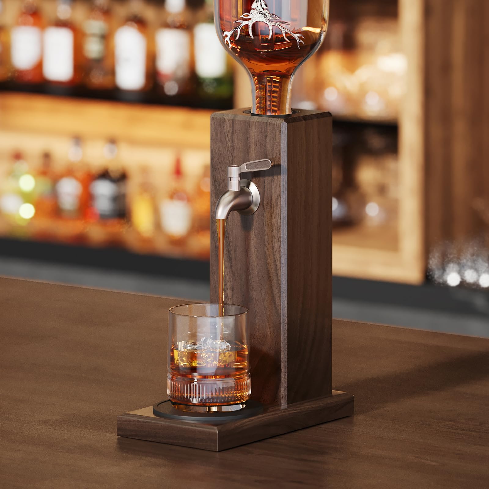 Gernshe universal-fit adapter securely grips common bottle necks for stable pours.