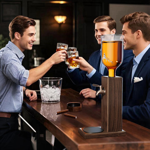 Gernshe versatile dispenser fits bourbon, Scotch, rum, vodka, tequila and more.