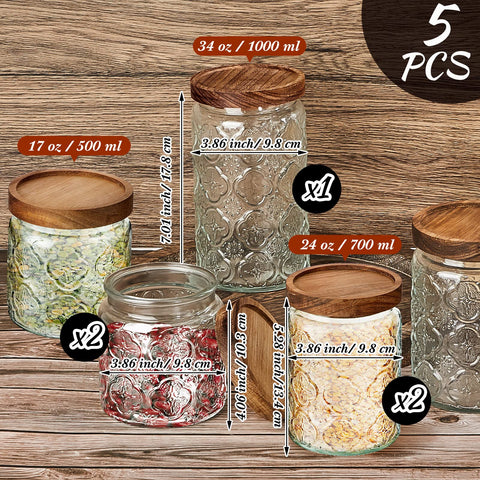 Gerrii Begonia pattern 24 oz display showing versatile storage for grains and snacks