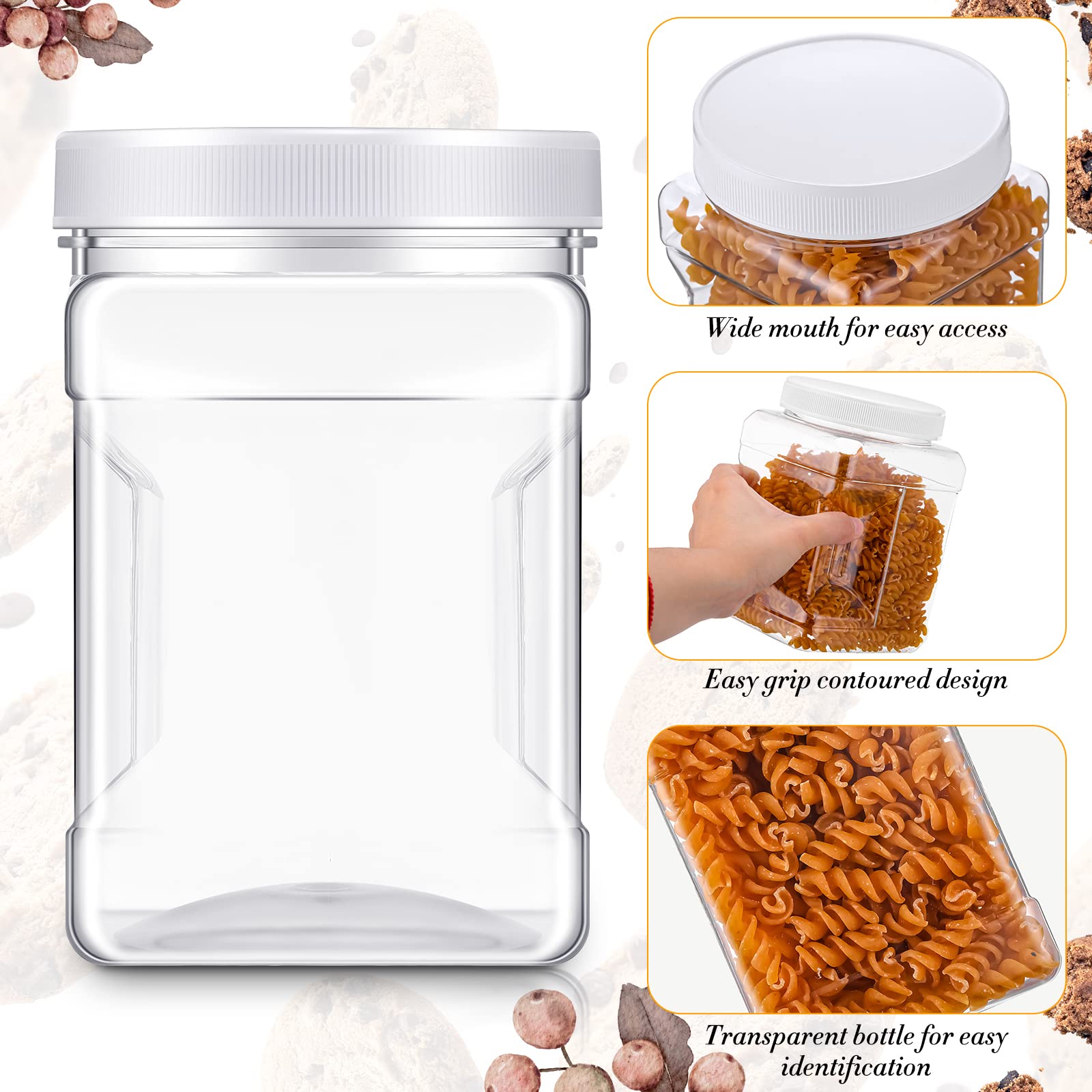 Gerrii clear jars with lids enabling versatile storage for staples and small items