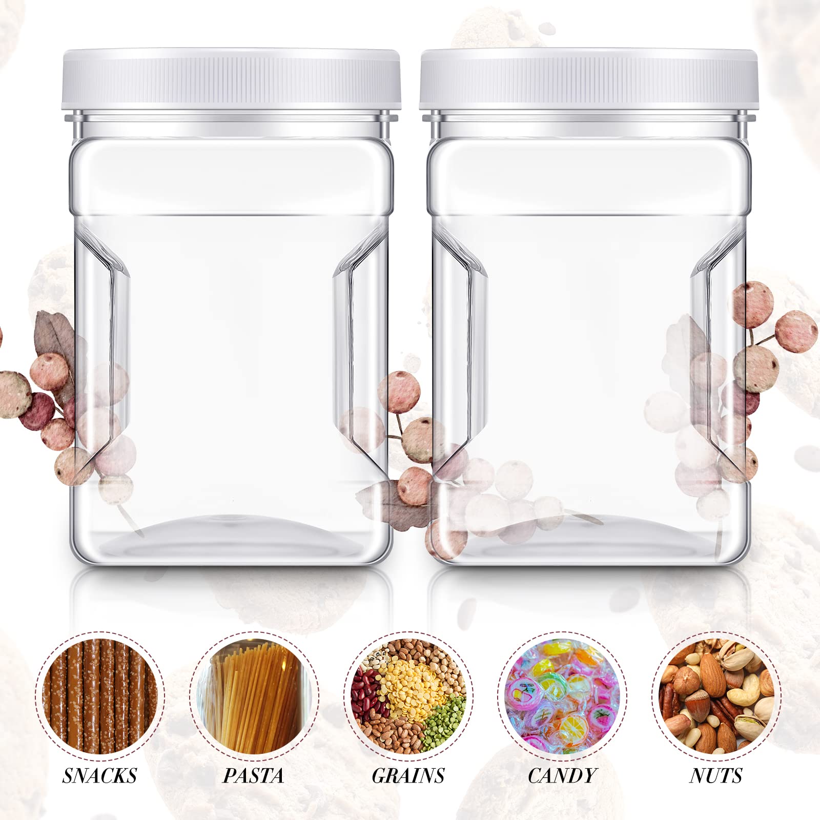 Gerrii 27 oz capacity jar set with easy grip handles for comfortable lifting