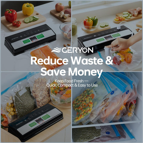 GERYON BPA-free reusable bags preserve freshness with less waste.