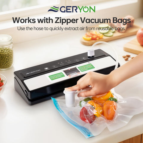 GERYON vacuum roll and bags kit ready for immediate sealing.
