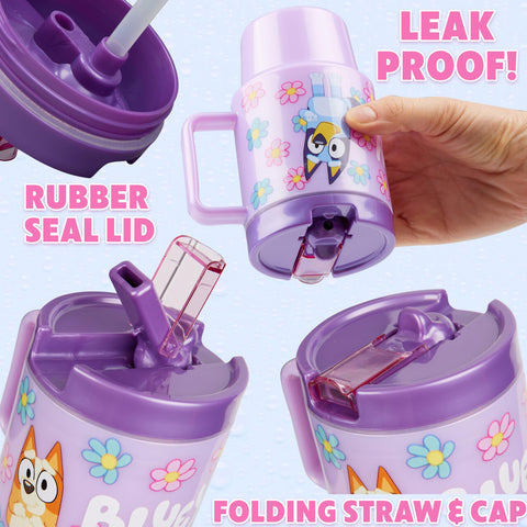 Get Trend Bluey bottle handle offers easy carrying between classes