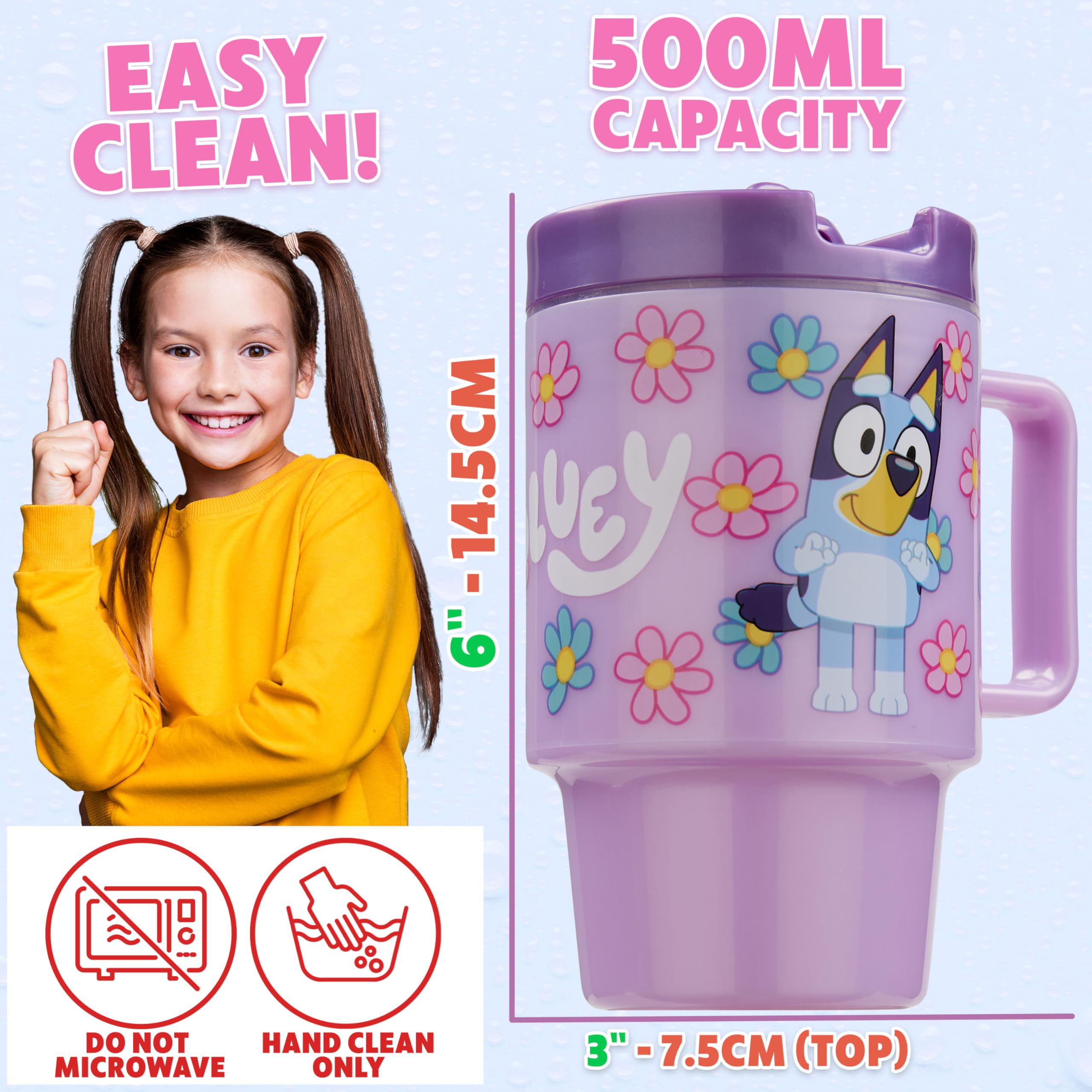 Get Trend Bluey purple design adds fun for daily hydration
