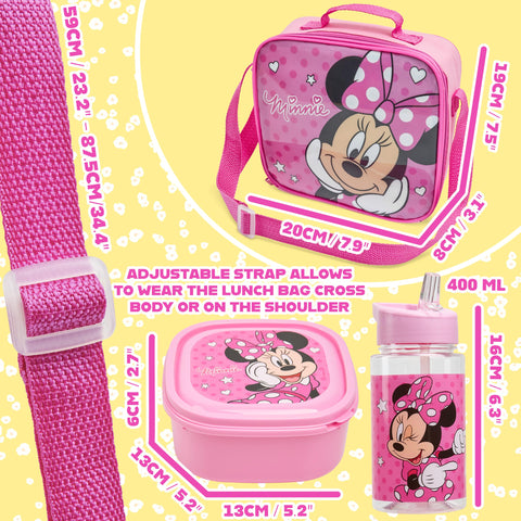Get Trend Minnie Mouse 3-piece set offers convenient school-ready meal solutions.