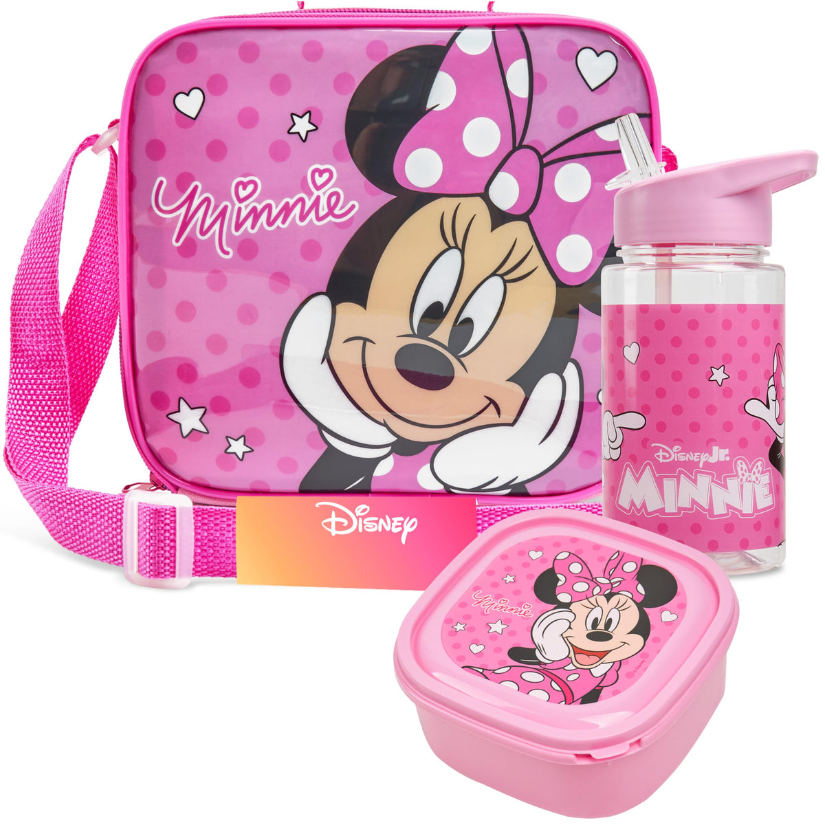 Get Trend Minnie Mouse lunch bag with insulated lining for fresh meals on the go.