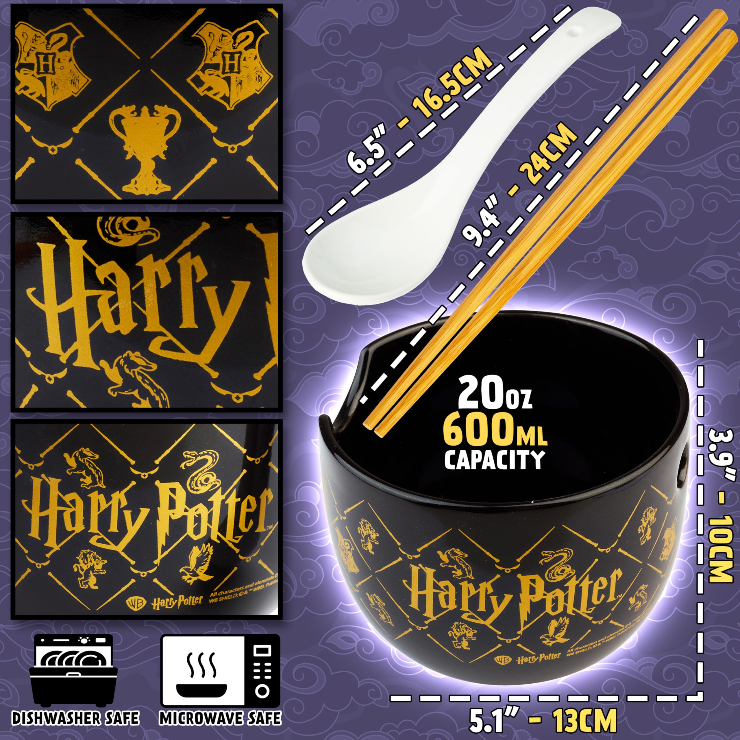 Get Trend Harry Potter 3pc ramen set: gift idea for teens and fans.