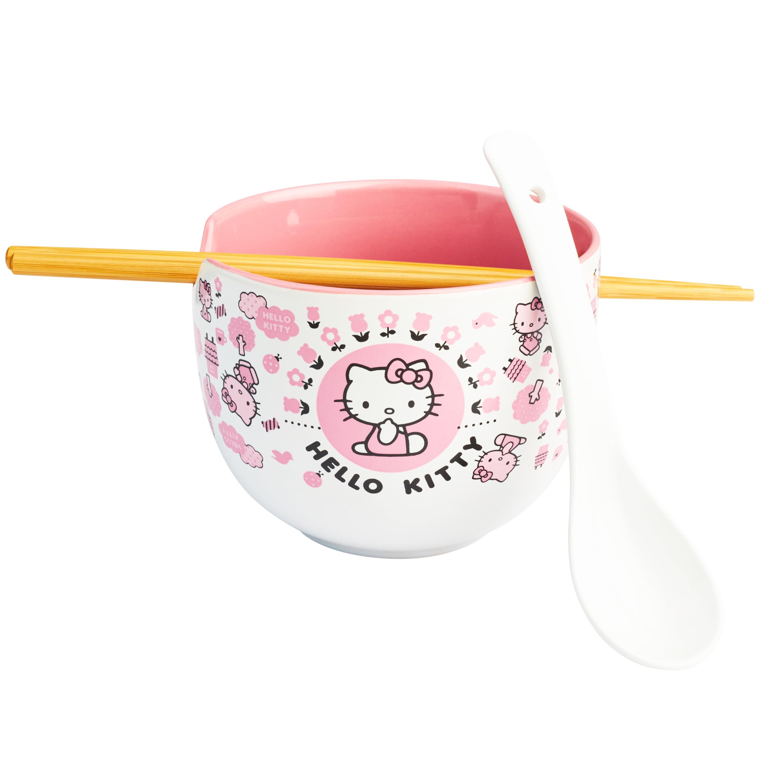 Get Trend Hello Kitty ramen bowl set with 20oz capacity, perfect for daily noodles.