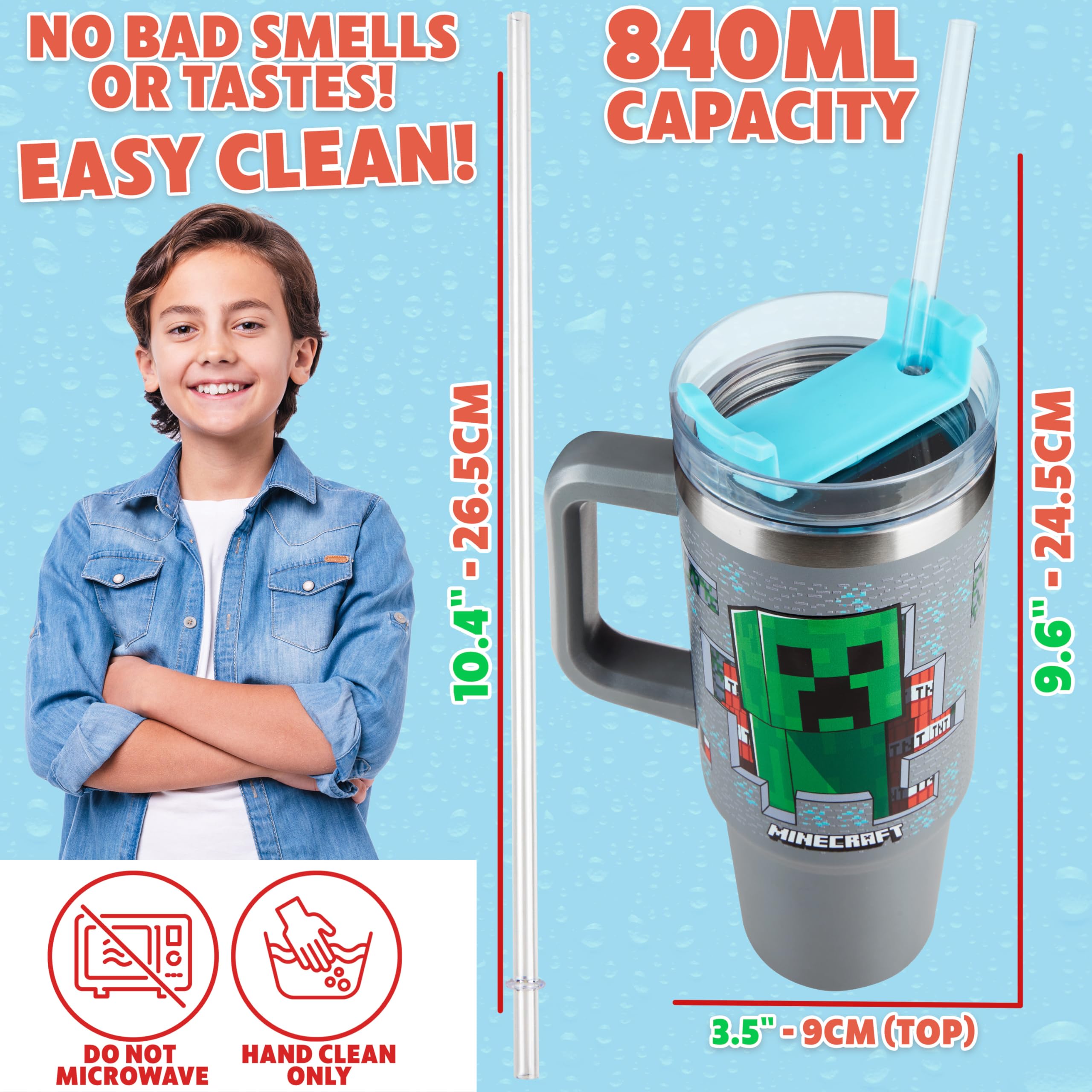 Get Trend Minecraft tumbler makes a fun practical gift for kids.