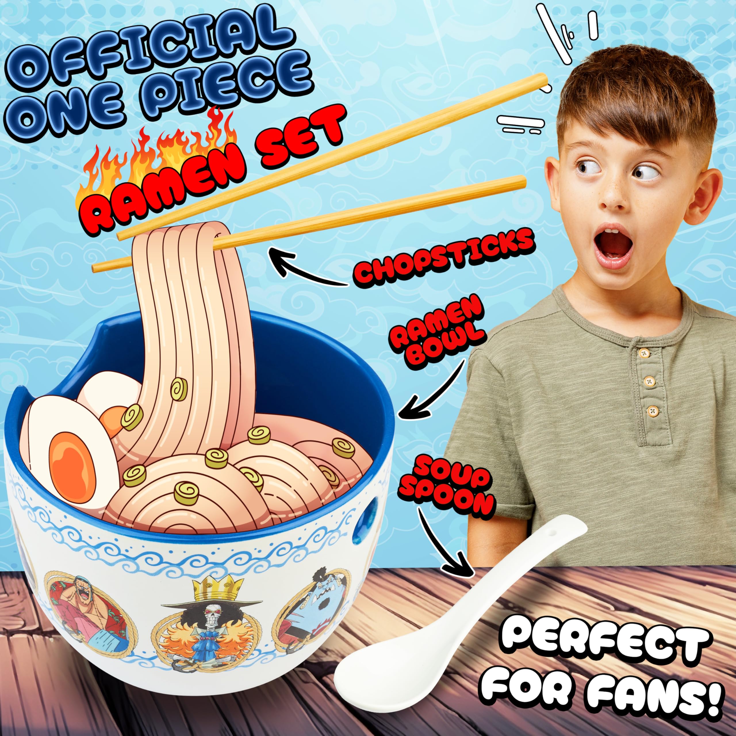 Get Trend One Piece ramen spoon for easy scooping of hot broth
