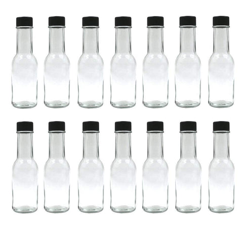 GETPUNA U Pack woozy bottle with black lid and reducer for controlled hot sauce dispensing