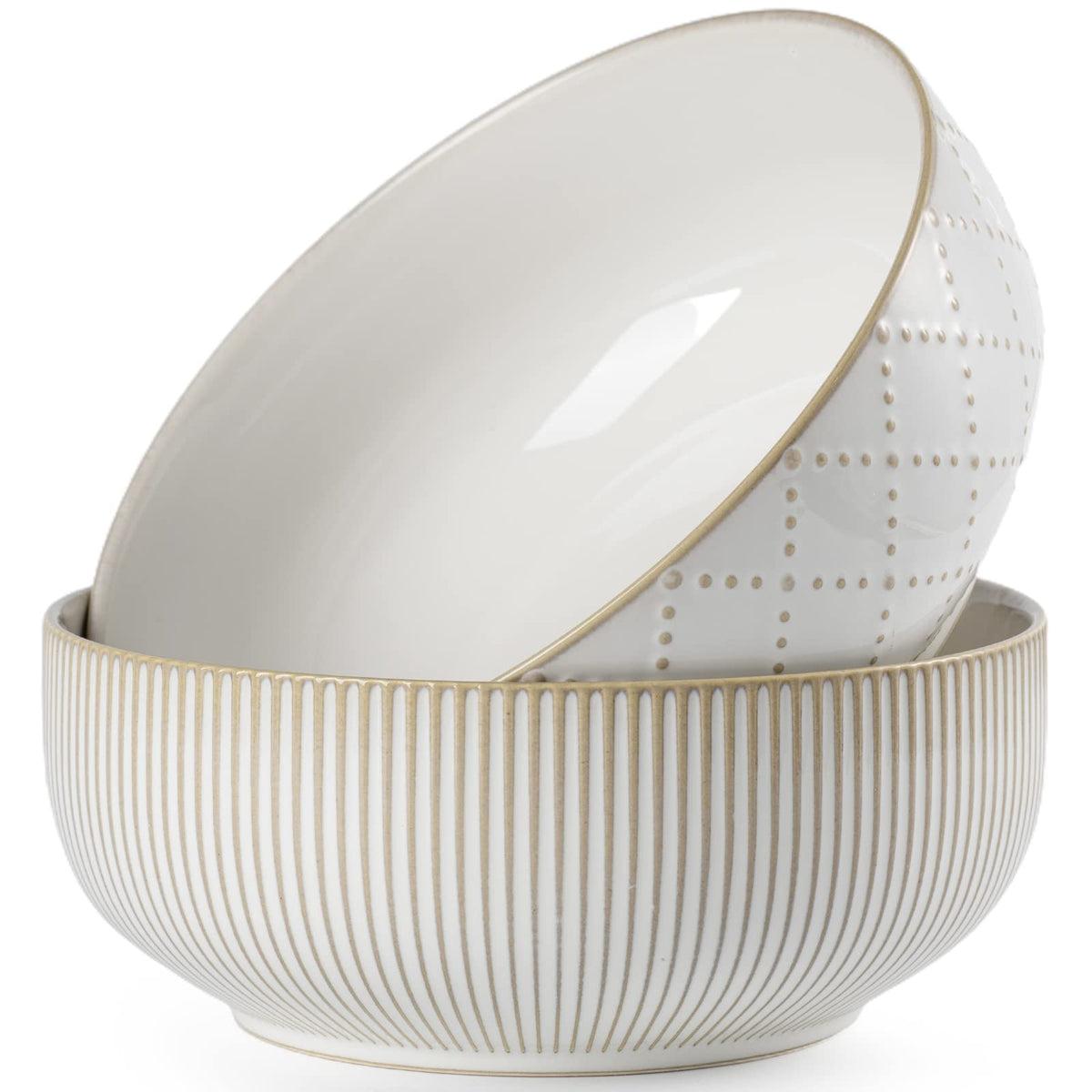 getstar bowls with embossed check pattern enhance entertaining and serving.