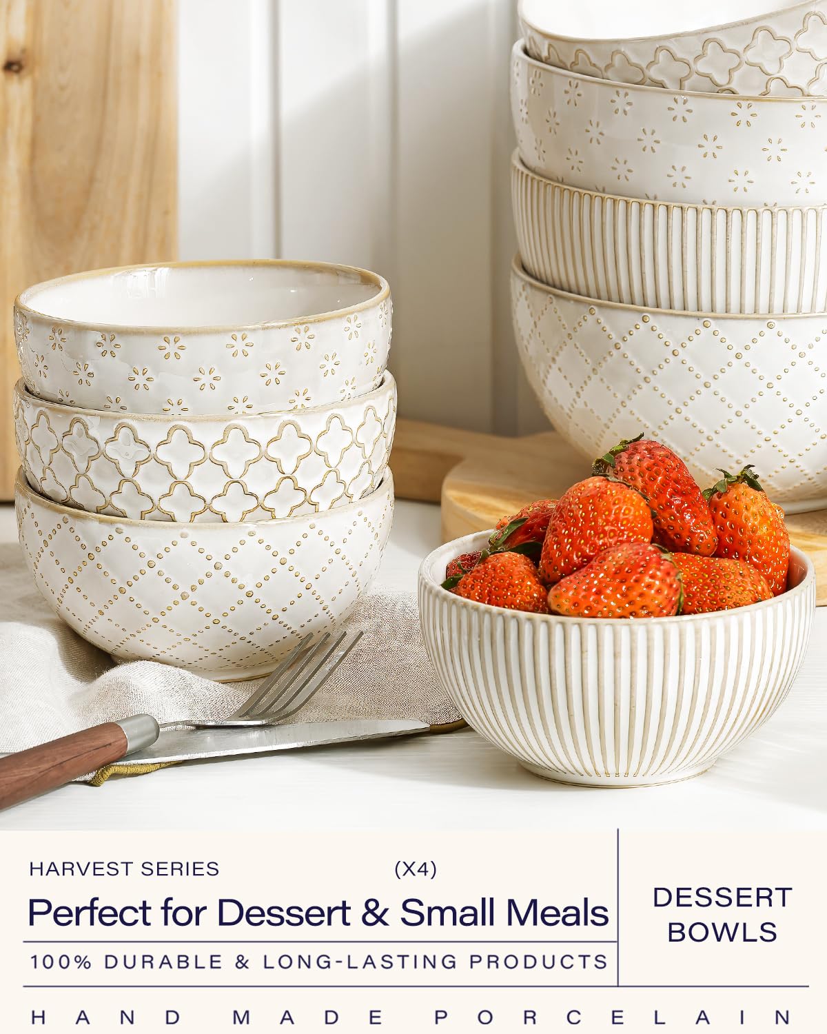 getstar ceramic bowl with embossed pattern 2, ideal for soups or cereals