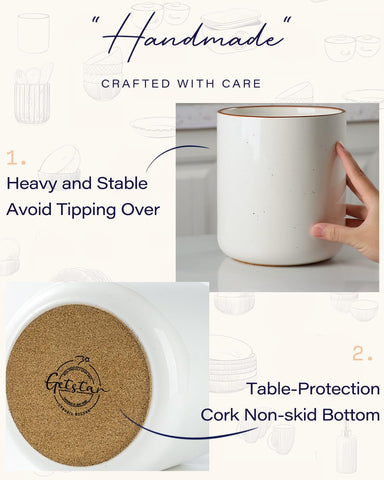 Getstar cork mat bottom protects surfaces and prevents slipping on the counter.