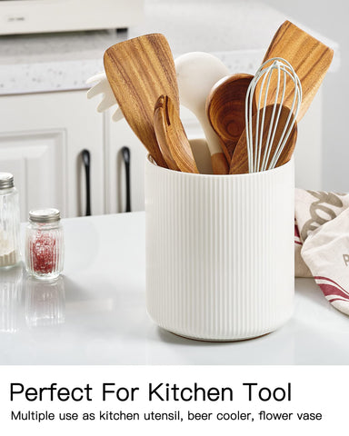 Getstar large utensil holder spacious interior fits 10 to 15 utensils
