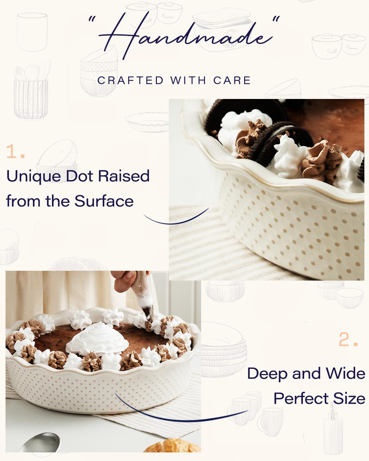 Getstar oven-safe pie dish for reliable baked pies.