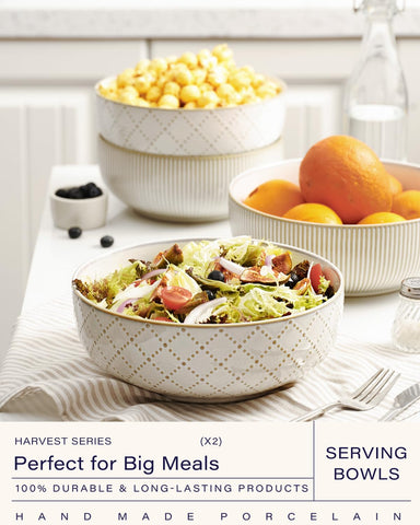 Getstar bowls set of two with unique embossed patterns for attractive table presentation.