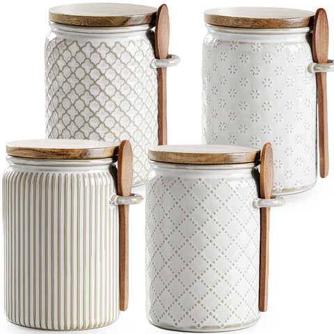Getstar small canisters set with coffee, sugar, and tea to preserve aroma and convenience.