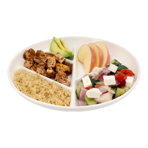 Kid-friendly serving with GetTheFad plate for family meals