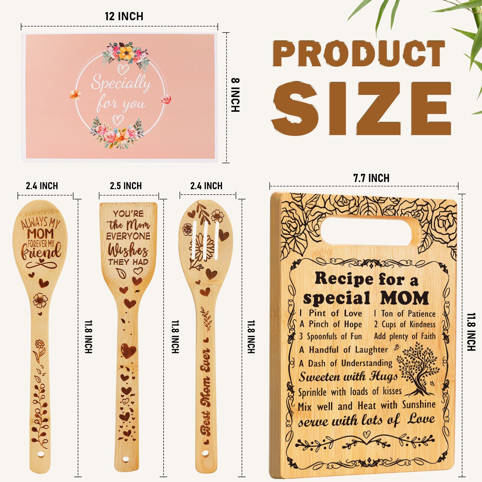 GevGuxLuo mixing spoon with engraved message adds kitchen charm
