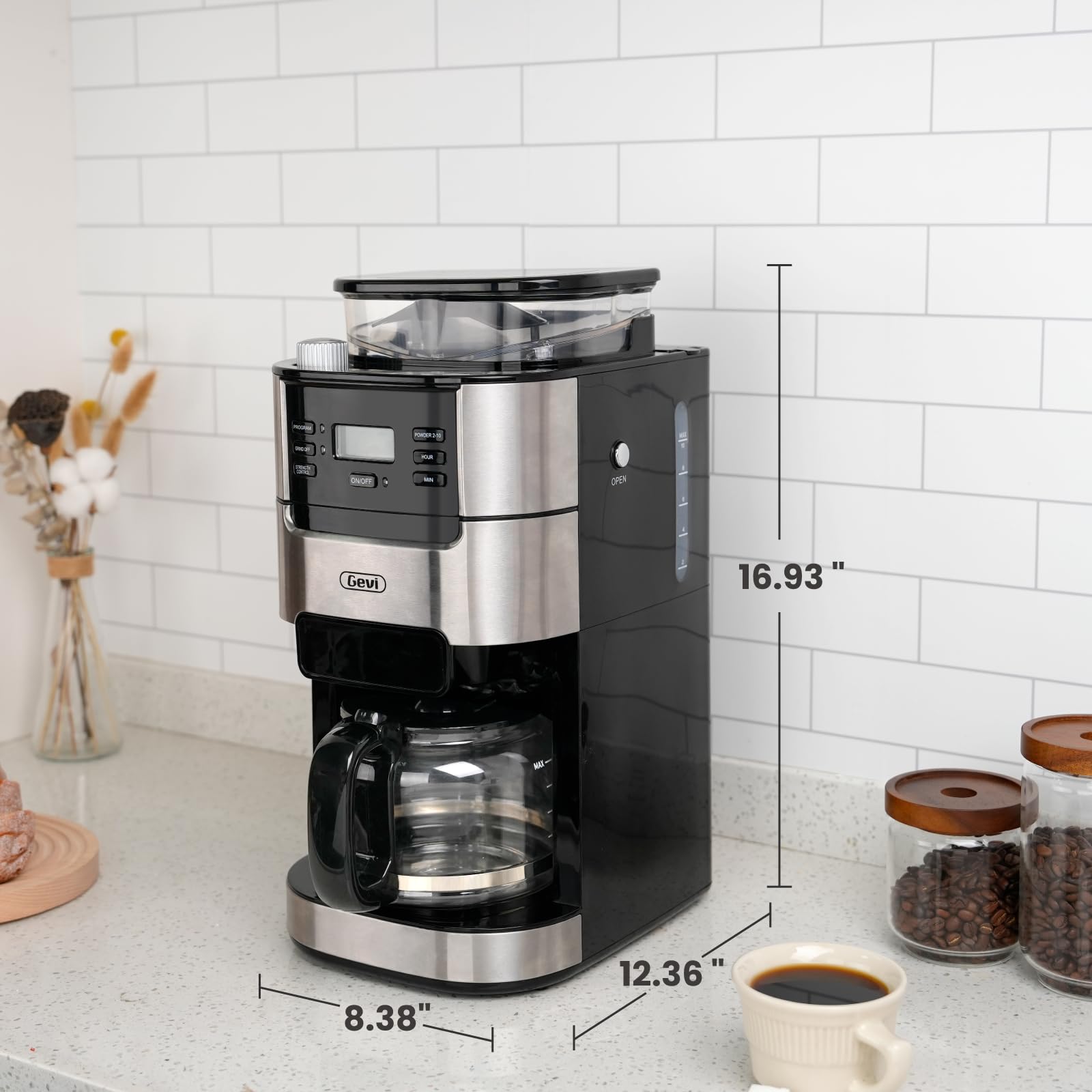 Gevi insulation function lets you set how long warmth lasts.